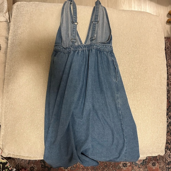 En crème midi Jean dress size small - Picture 4 of 5